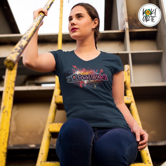 Puerto Rico Boricua Street Art T Shirt (Skapare uppladdad)