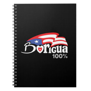 Puerto Rico Boricua T Shirt Anteckningsbok