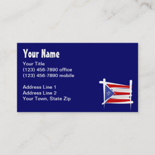 Puerto Rico borstar flagga Visitkort