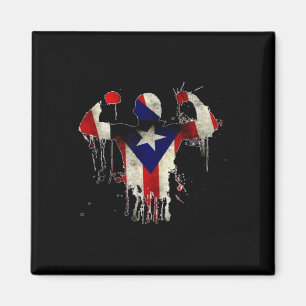 Puerto Rico Boxing Handskar Boxeo Shirt Ropa Uni Magnet