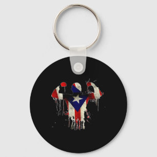 Puerto Rico Boxing Handskar Boxeo Shirt Ropa Uni Nyckelring