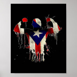 Puerto Rico Boxing Handskar Boxeo Shirt Ropa Uni Poster