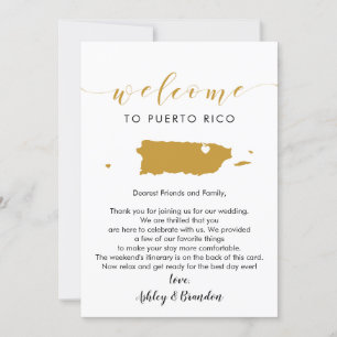 Puerto Rico Bröllop Välkommen Brev Itinerary