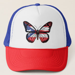 Puerto Rico butterfly monarch flagga Keps
