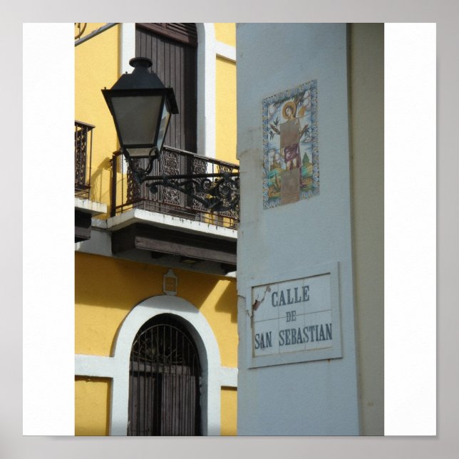 Puerto Rico Calle San Sebastian Poster (Framsidan)