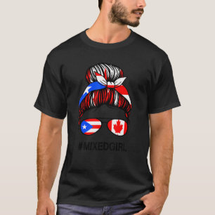 Puerto Rico Canada Flagga Puerto Rican T Shirt