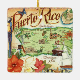 Puerto Rico Ceramic Ornament
