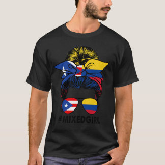 Puerto Rico Colombia Flagga Puerto Rican colombian T Shirt