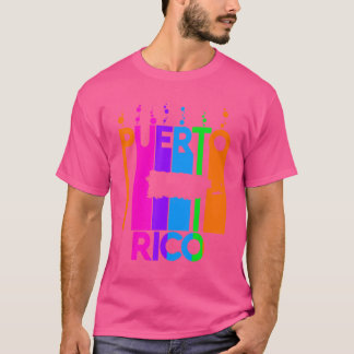 Puerto Rico Colorful Bubbles T Shirt