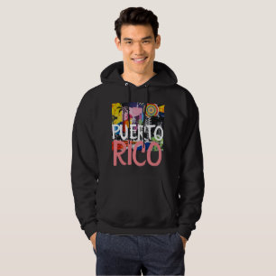 Puerto Rico Coola Graffiti Mural Hoodie, Manarna Munkjacka
