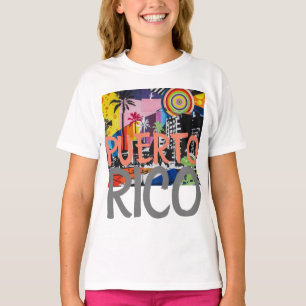 Puerto Rico Coola Graffiti Mural Shirt, Girl's 3 Tröja