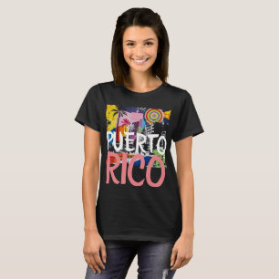Puerto Rico Coola Graffiti Mural Shirt, kvinnor Tröja