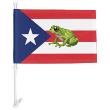 Puerto Rico Coqui Car Flaggor