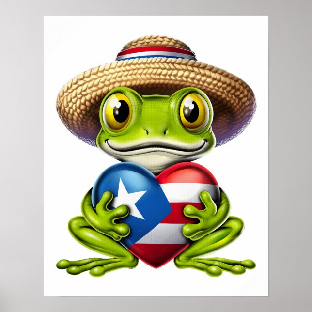 Puerto Rico Coqui Frog Poster (Framsidan)