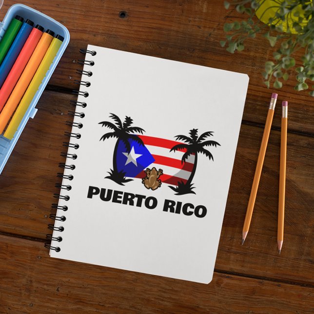 Puerto Rico Coqui Frog Travel Anteckningsbok (puerto rico national flag travel notebook)
