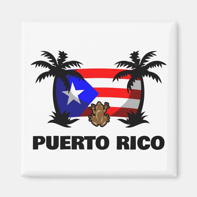 Puerto Rico Coqui Frog Travel Magnet (Framsidan)
