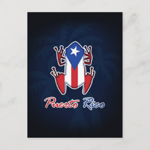 Puerto Rico Coqui Frog vykort