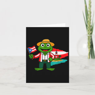 Puerto Rico Coqui Groda Flagga Tröja För Män Kvinn Kort