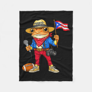 Puerto Rico coqui grodagsgatus musik fotboll Fleecefilt