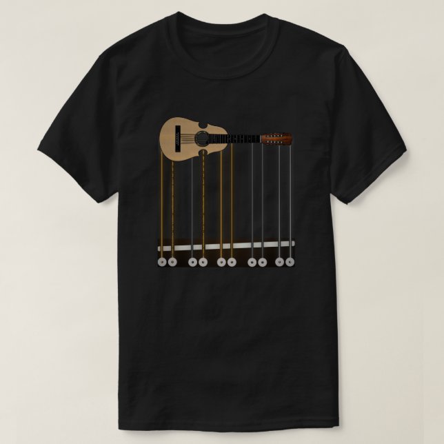 Puerto Rico Cuatro Guitar T-Shirt (Design framsida)
