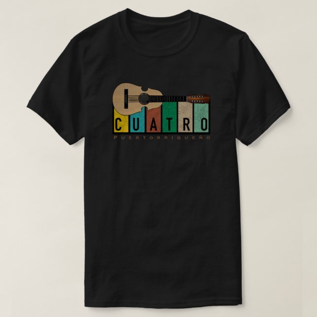 Puerto Rico Cuatro Guitar T-Shirt (Design framsida)