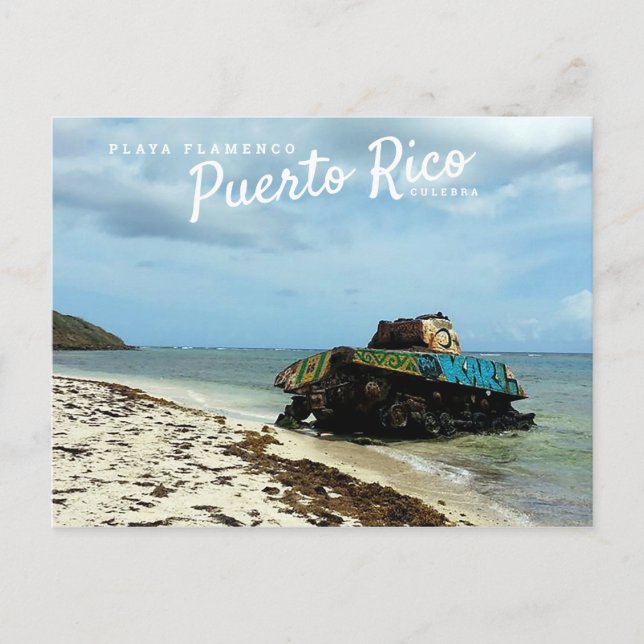 Puerto Rico Culebra, Playa flamenco Vykort (Framsida)