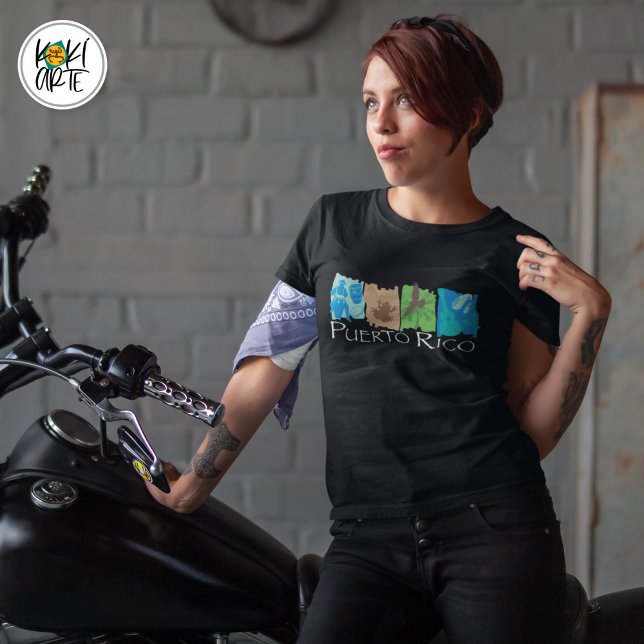 Puerto Rico Cultural Icons T Shirt (Skapare uppladdad)