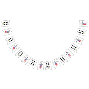 Puerto Rico Domino Theme Birthday Bunting Flaggor