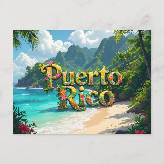 Puerto rico dreaming vykort (Framsida)