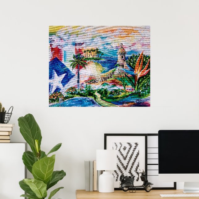 Puerto Rico drömmer Poster (Hemmakontoret)