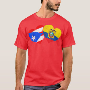 Puerto Rico & Ecuador Pride Heritage Puertoricansk T Shirt