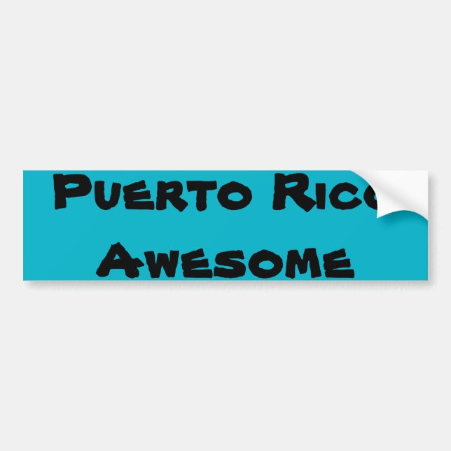 Puerto Rico Fantastisk Quote Bumper Sticker Bildekal (Framsidan)