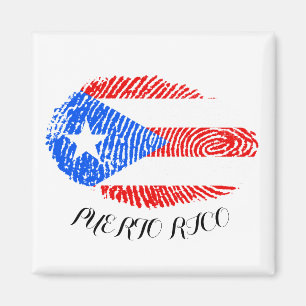 Puerto Rico Fingeravtryck Magnet