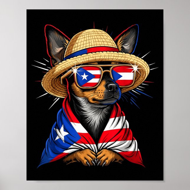 Puerto Rico Flag Boricua Puerto Rican Flag  Poster (Framsidan)