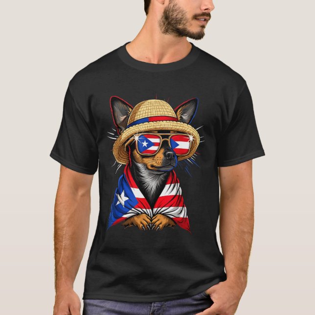 Puerto Rico Flag Boricua Puerto Rican Flag  T Shirt (Framsida)