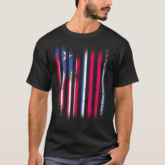 Puerto Rico Flag Costa Rica Grown Country Flags St T Shirt (Framsida)