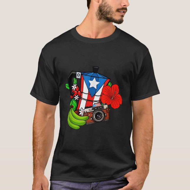 Puerto Rico Flag Floral Frog Boricua Women Hispani T Shirt (Framsida)