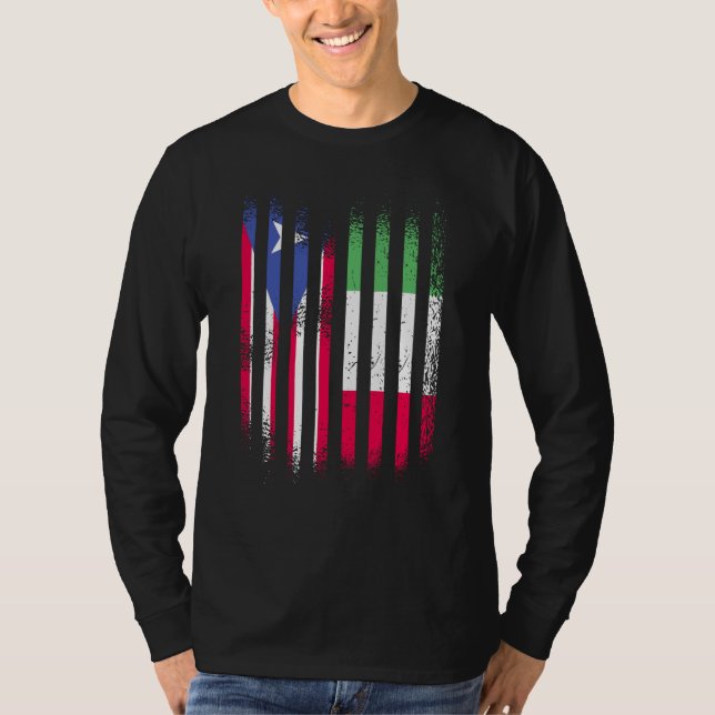 Puerto Rico Flag Italy Grown Country Flags Stripes T Shirt (Framsida)