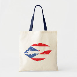 Puerto Rico Flag Lips Tygkasse