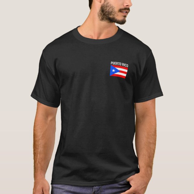 Puerto Rico Flag Pocket Puerto Rican Family Roots  T Shirt (Framsida)