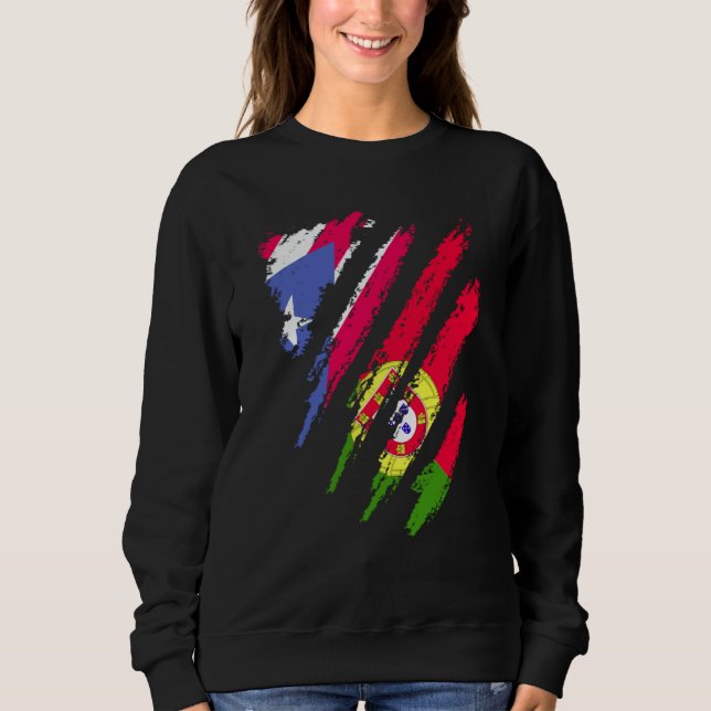 Puerto Rico Flag Portugal Grown Patriot Country St T Shirt (Framsida)