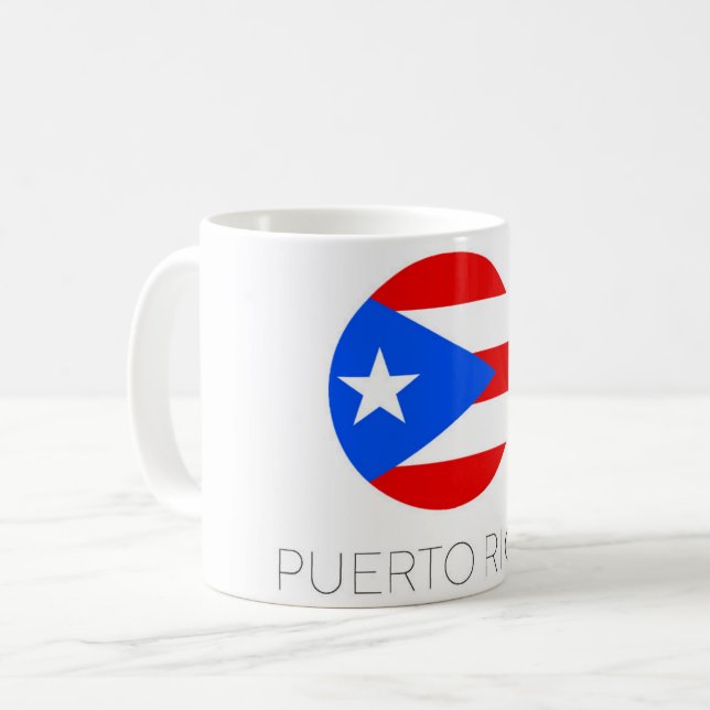 Puerto Rico Flag Travel Mug Kaffemugg (Framsida vänster)