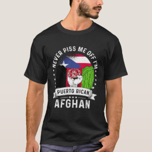 Puerto Rico Flagga Afghanistan Pridet Grown Humor T Shirt