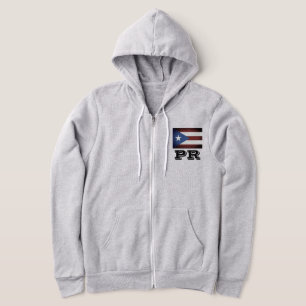Puerto Rico flagga anpassningsbar zippad hoodie fö T Shirt