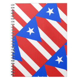 Puerto Rico Flagga Anteckningsbok Med Spiral