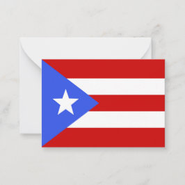 Puerto Rico flagga Anteckningskort