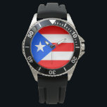 Puerto Rico Flagga Armbandsur<br><div class="desc">Puerto Rico Flagga</div>
