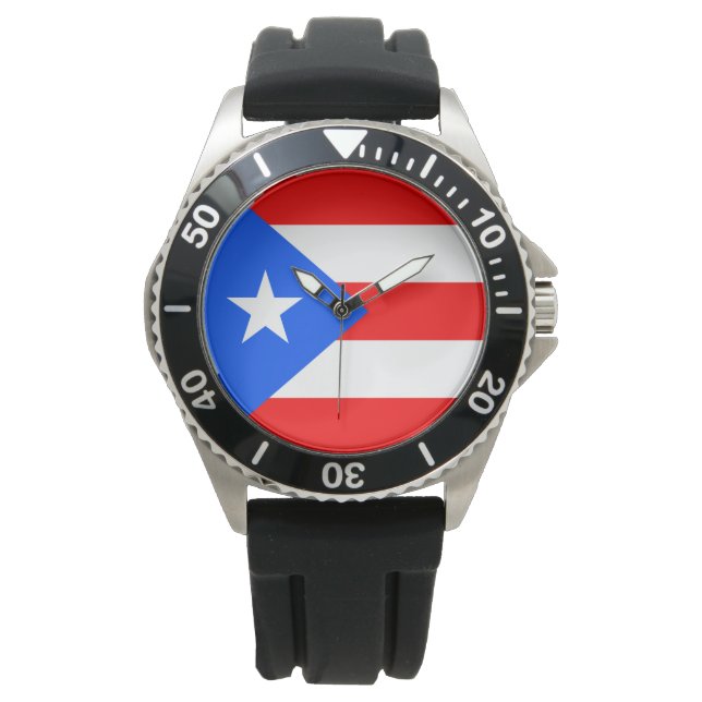 Puerto Rico Flagga Armbandsur (Framsida)