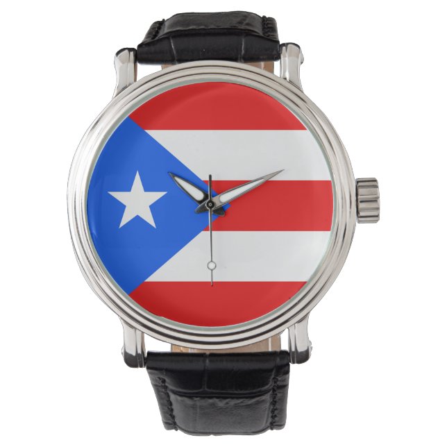 Puerto Rico Flagga Armbandsur (Framsida)