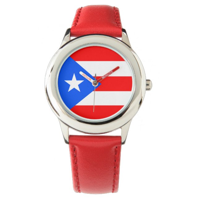 Puerto Rico Flagga Armbandsur (Framsida)